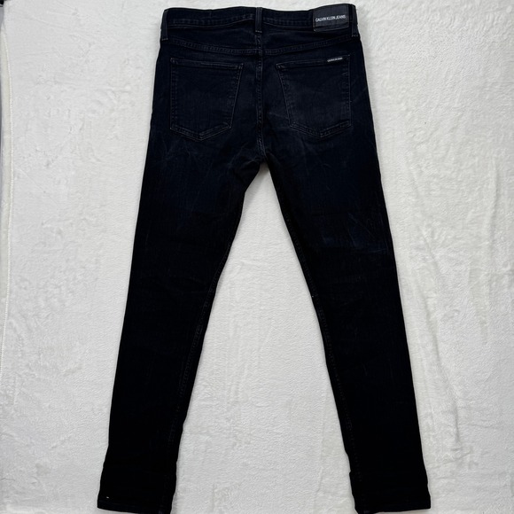 Calvin Klein Jeans Mens W34 Black CKJ 016 Skinny Fit Stretch Denim Pants - Picture 9 of 14